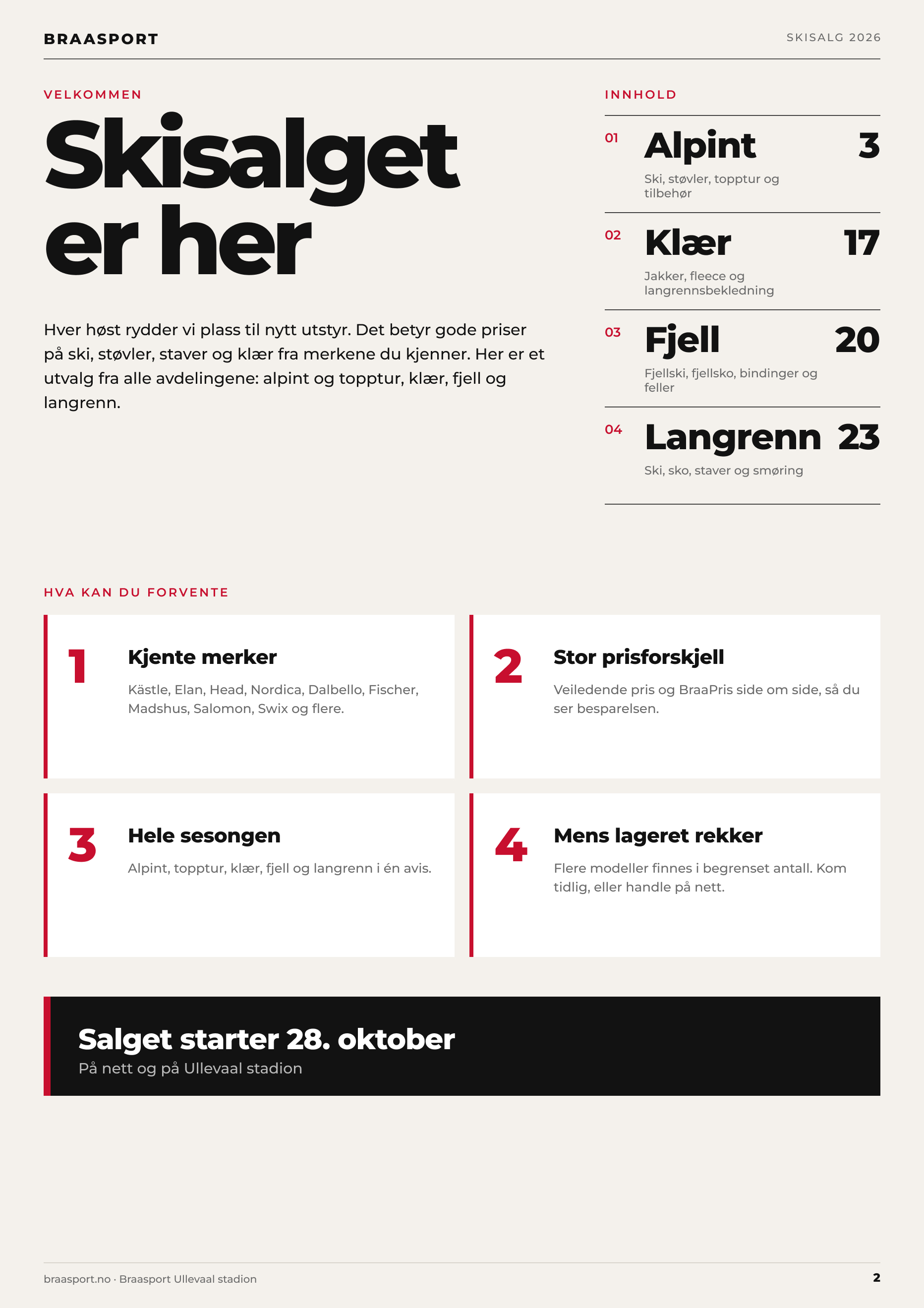 Side 2: Velkommen og innhold