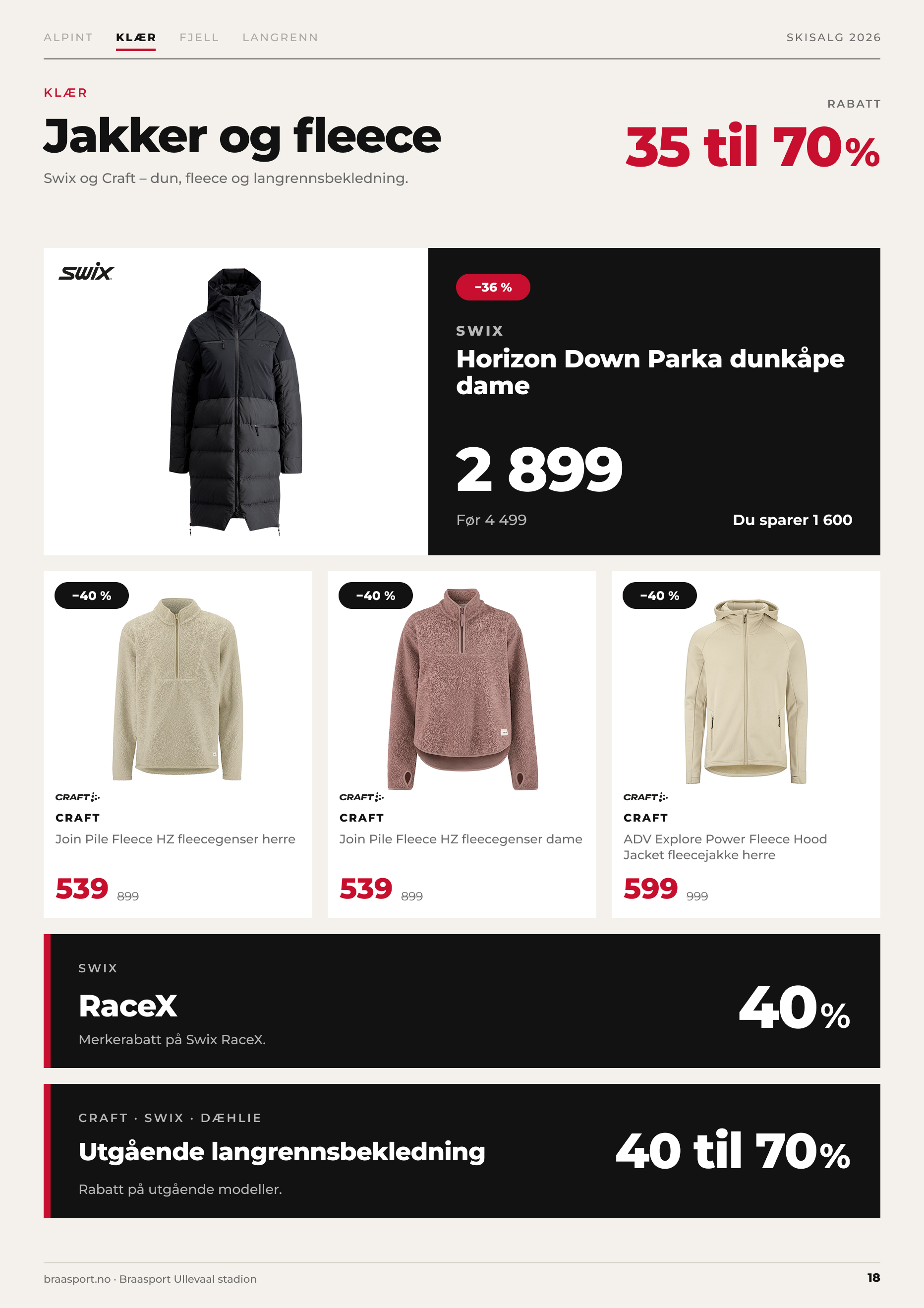 Side 18: Klaer Jakker og fleece