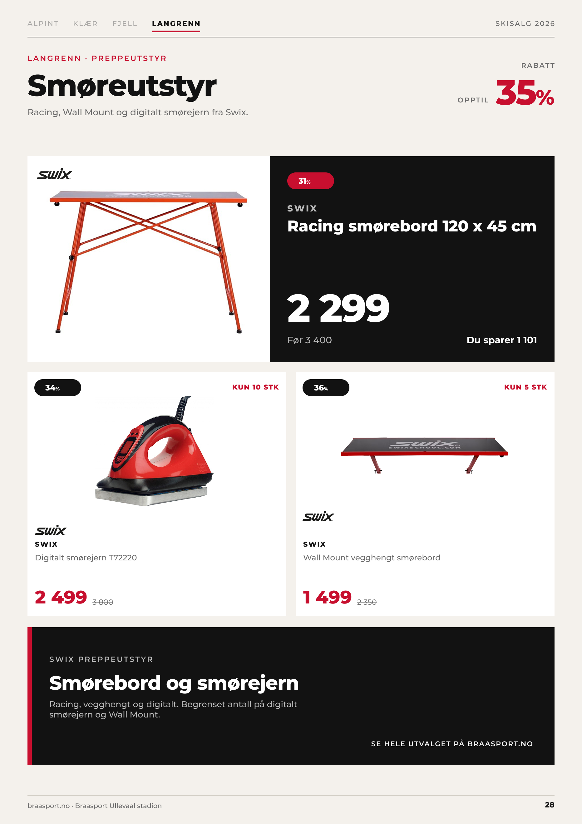 Side 28: Langrenn Smorebord og smorejern