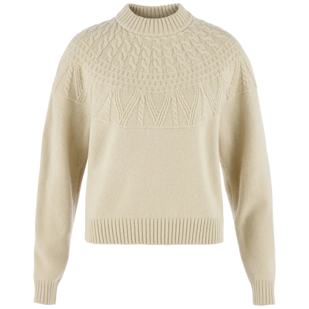 Fjällräven / Fjellreven Övik Solid Jacquard Knit ullgenser dame