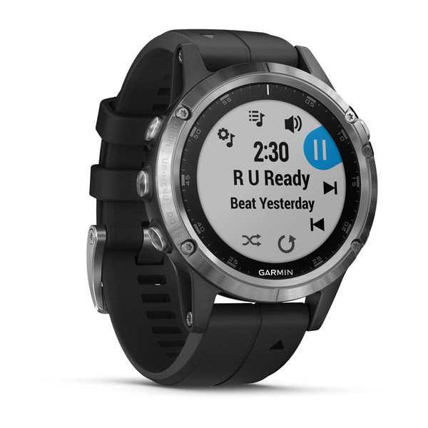 Braasport Garmin Fenix 5 Plus Glass Silver multisportklokke Braasport Garmin Fenix 5 Plus Glass Silver multisportklokke