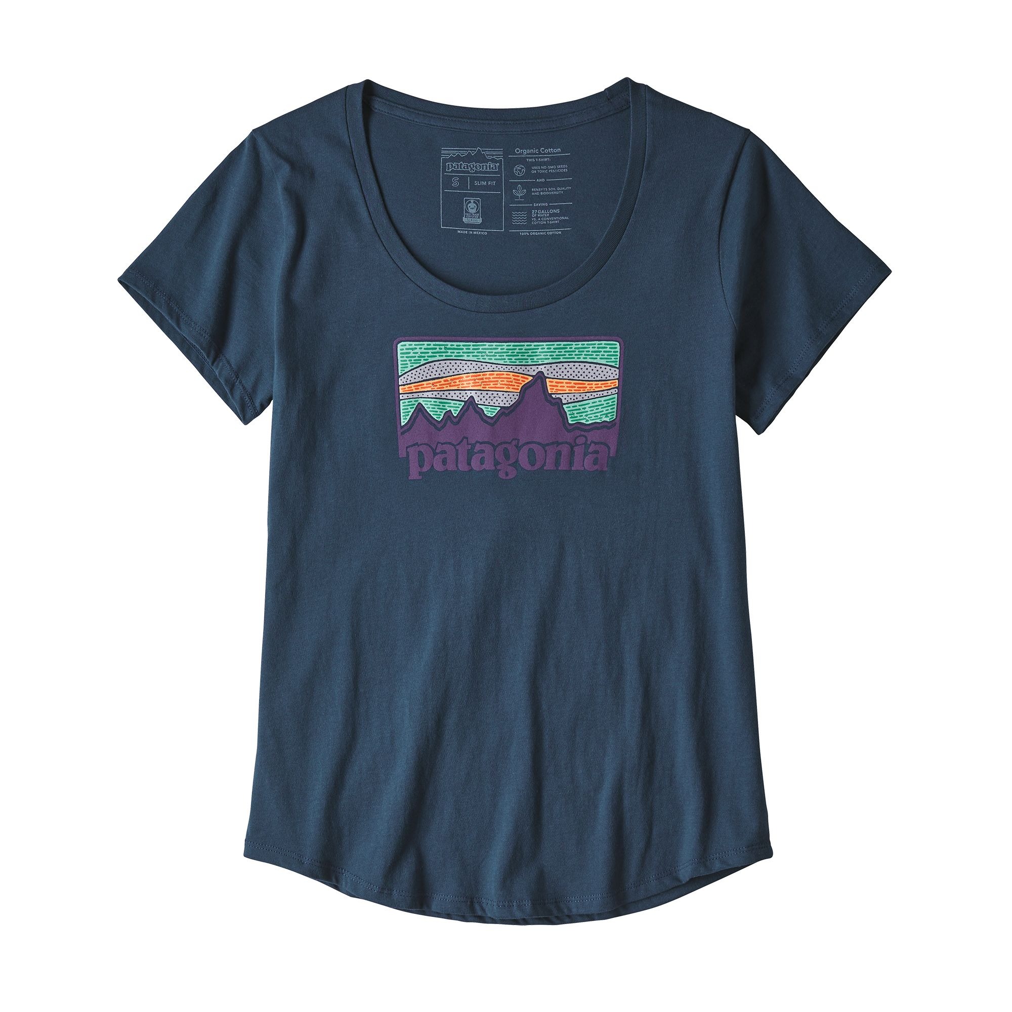 Braasport Solar Rays '73 Organic Scoop, t skjorte dame Braasport Patagonia Patagonia P 6 logo organic t skjorte