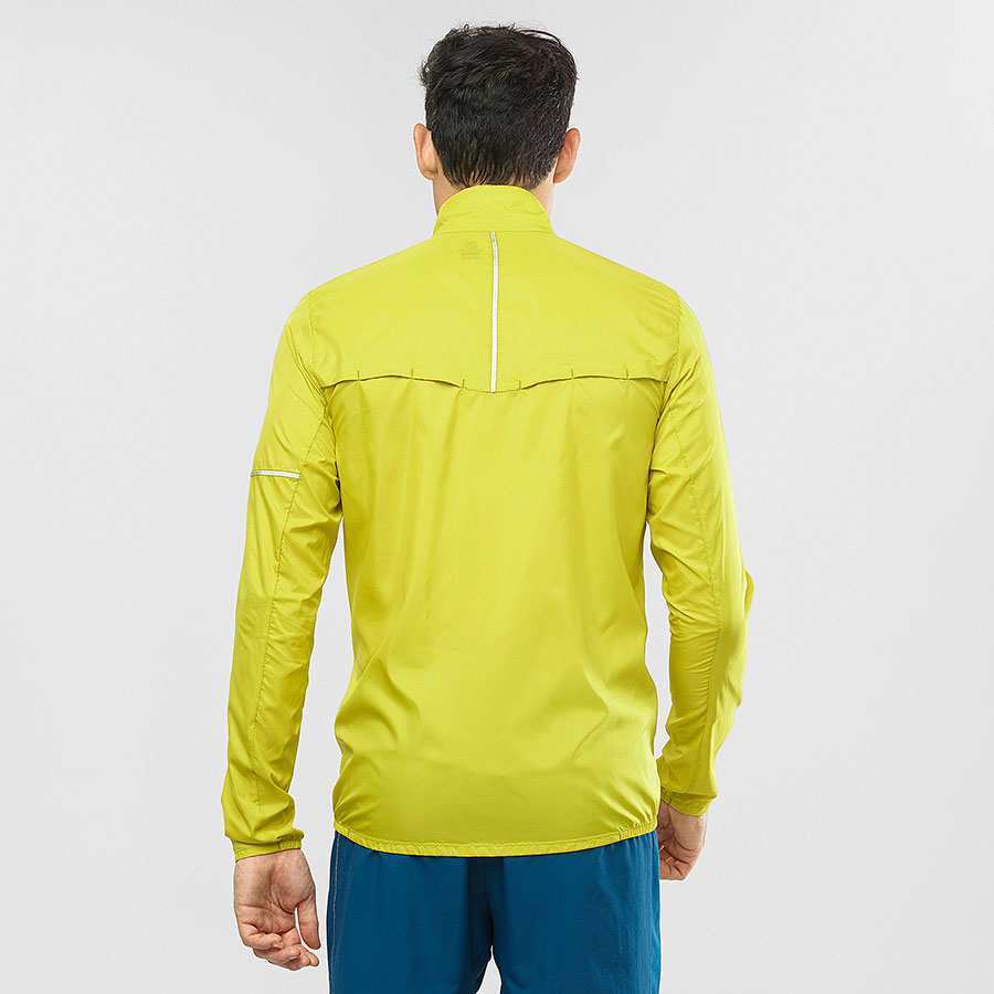 Braasport Agile Wind Jkt løpejakke herre Salomon Agile Wind Jacket, vindjakke herre yellow