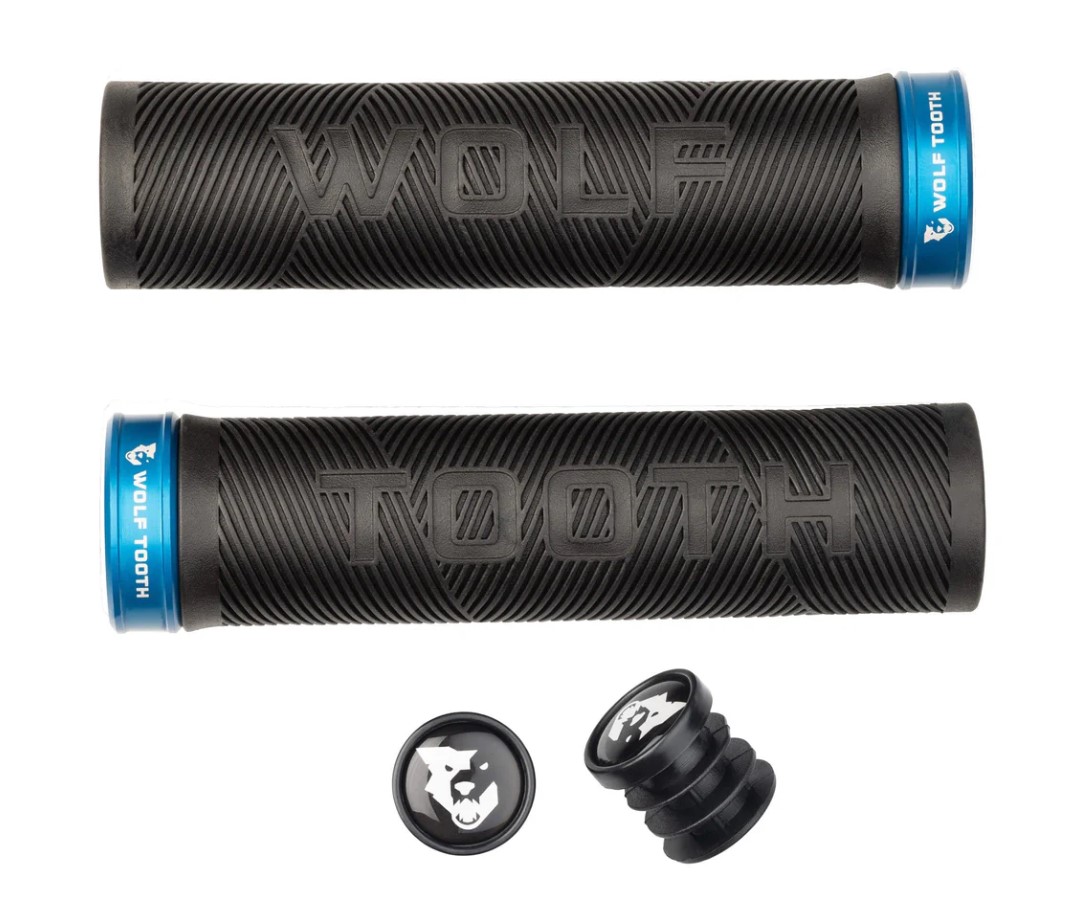 Wolf Tooth Components Echo Lock-On Grips sykkelholker Blue 2024