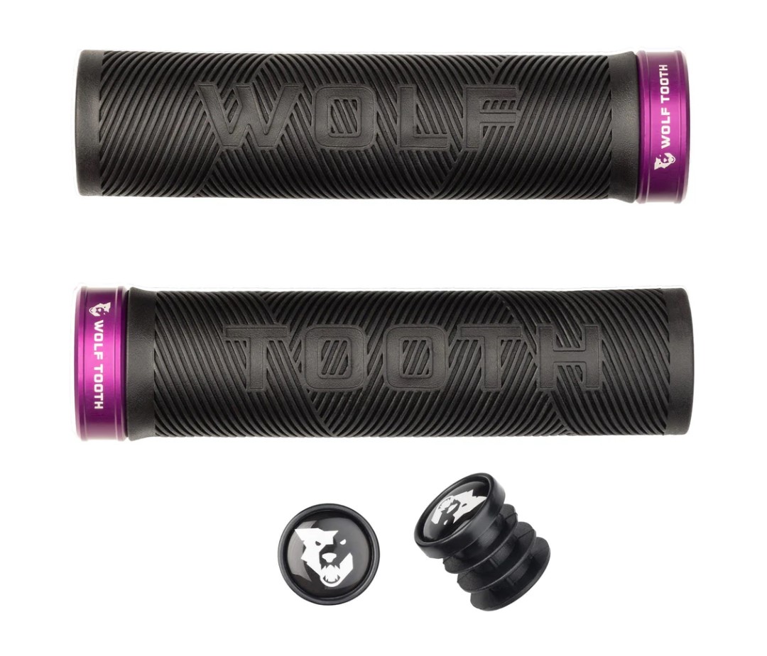 Wolf Tooth Components Echo Lock-On Grips sykkelholker Purple 2024